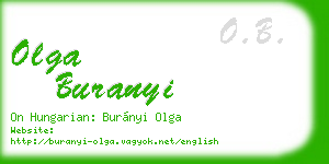 olga buranyi business card